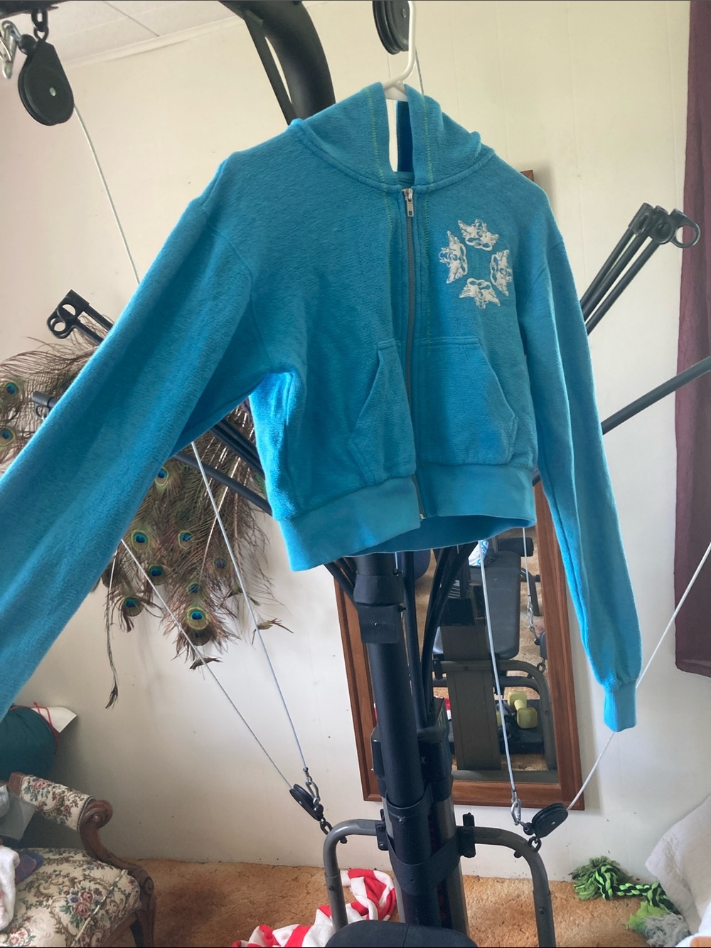 Boys lie crop zip hoodie